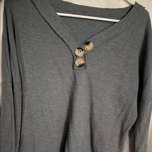 Henley long sleeve top